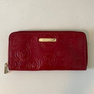Used Authentic red Michael Kors Wallet